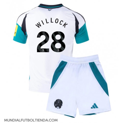 Camiseta Newcastle United Joe Willock #28 Tercera Equipación Replica 2024-25 para niños mangas cortas (+ Pantalones cortos)